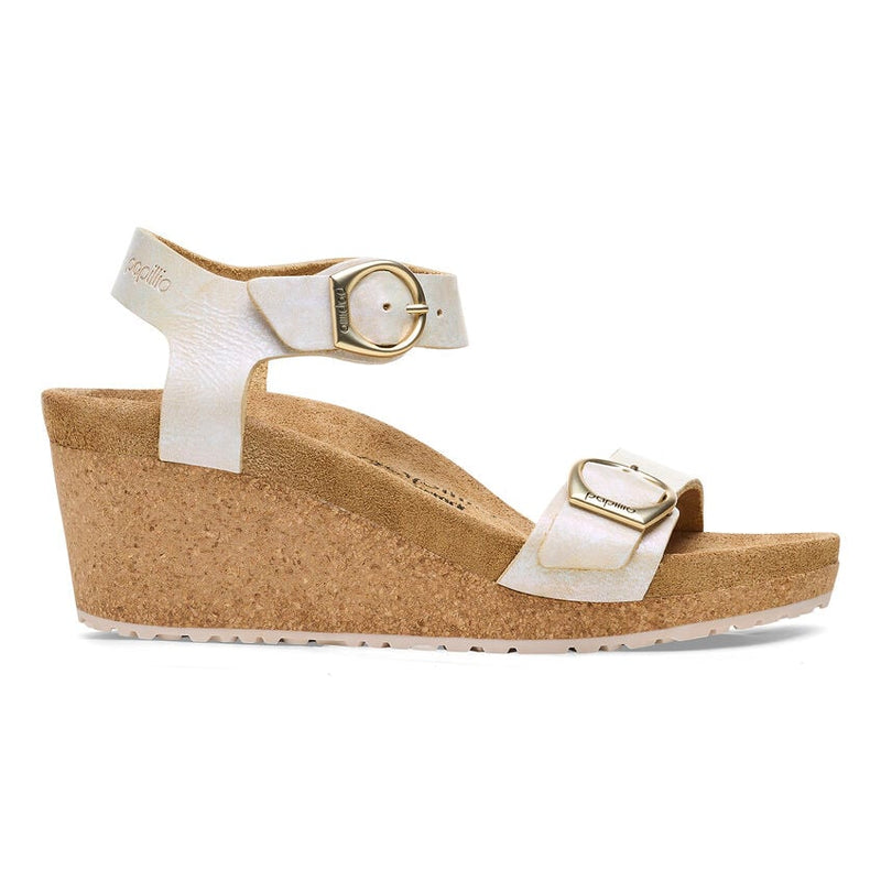 Papillio by Birkenstock Soley Metallic Silver Wedge 5