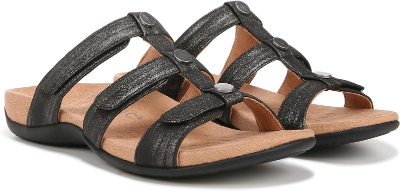 Vionic Amber Black Metallic Women's Slide 4