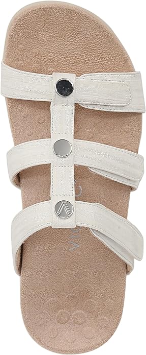 Vionic Amber White Metallic Women's Slide 5