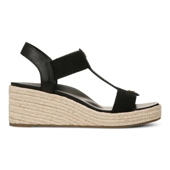 Vionic Calera Wedge Black Leather Sandal 4