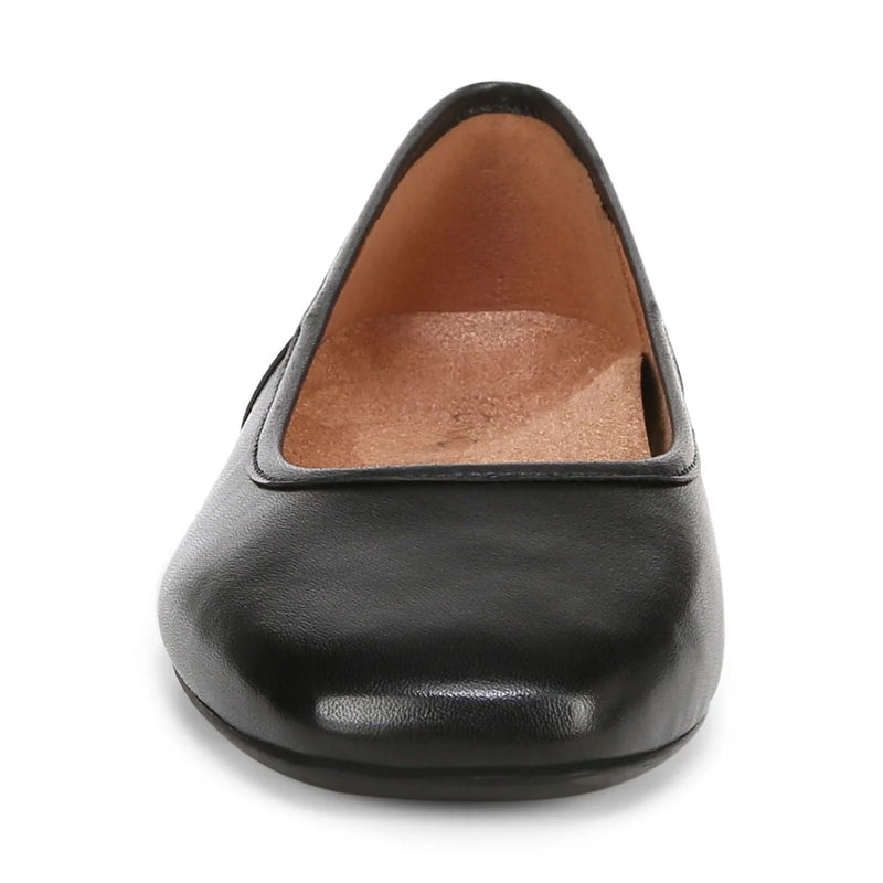 Vionic Orinda Ballet Flat Black Leather Women's 2