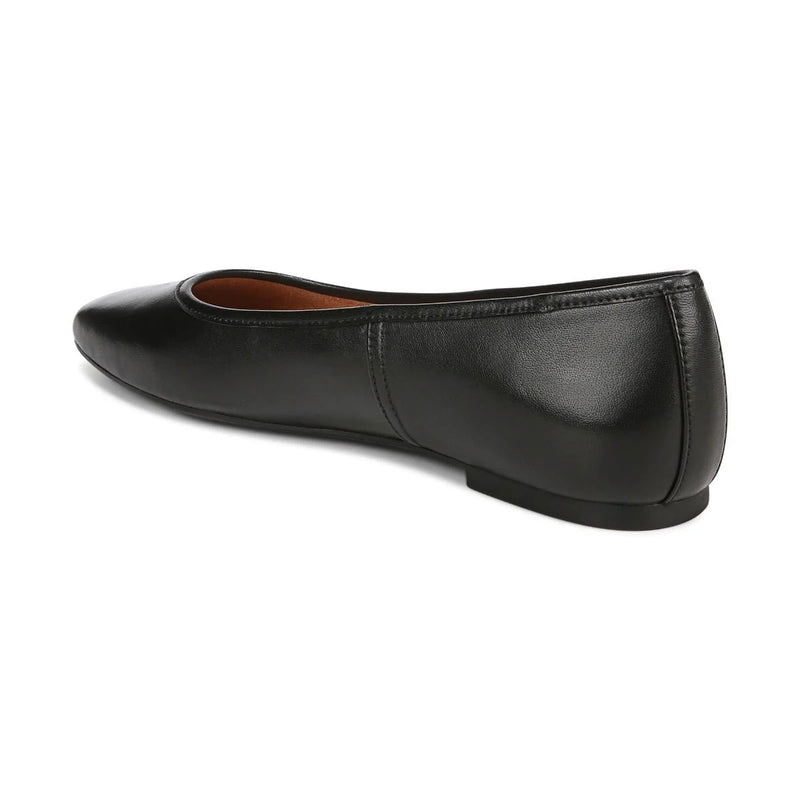 Vionic Orinda Ballet Flat Black Leather Women's 6