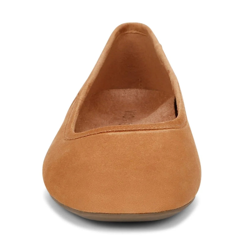 Vionic Orinda Ballet Flat Camel Suede Women's 2