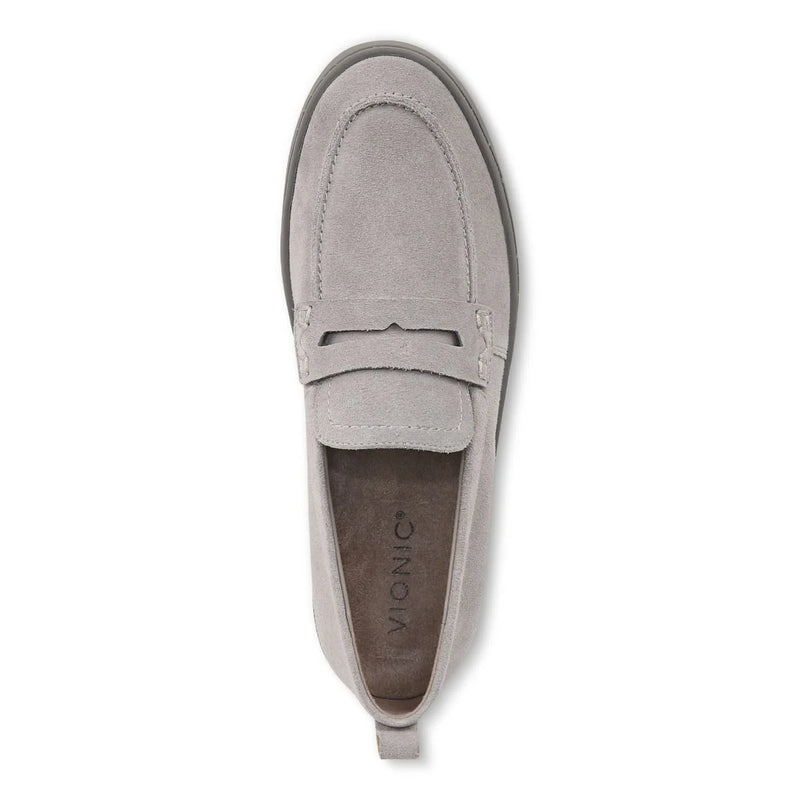 Vionic Uptown Loafer Light Grey Suede Women's 5