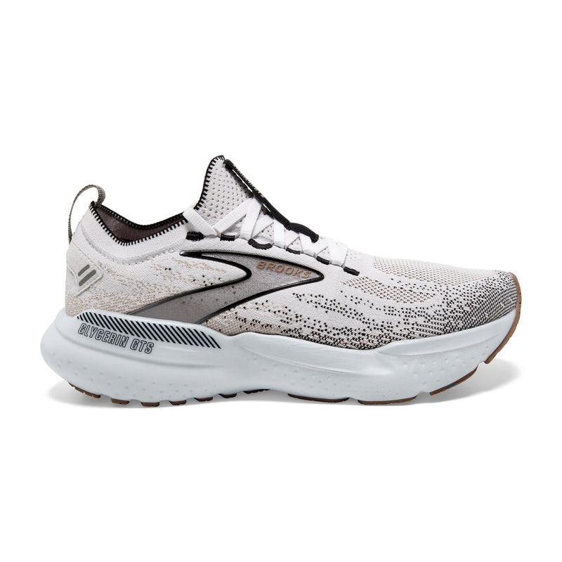 Brooks Glycerin StealthFit GTS 21 White Grey Black Women's 4