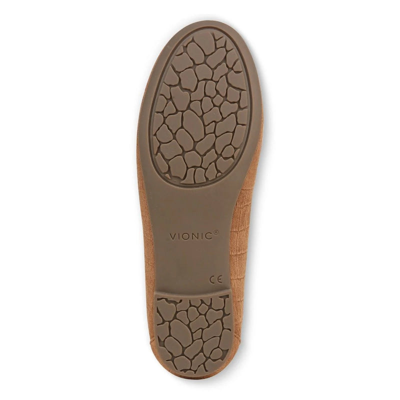 Vionic Anita Flat Tan Suede Women's