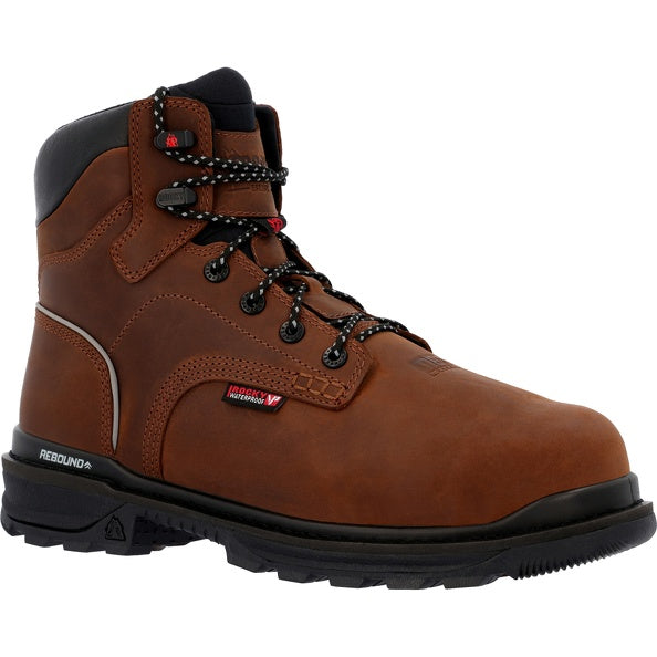 Rocky Rams Horn Met Guard Boot Brown Men's