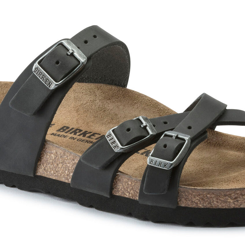 Birkenstock Franca Black Oiled Leather Women's