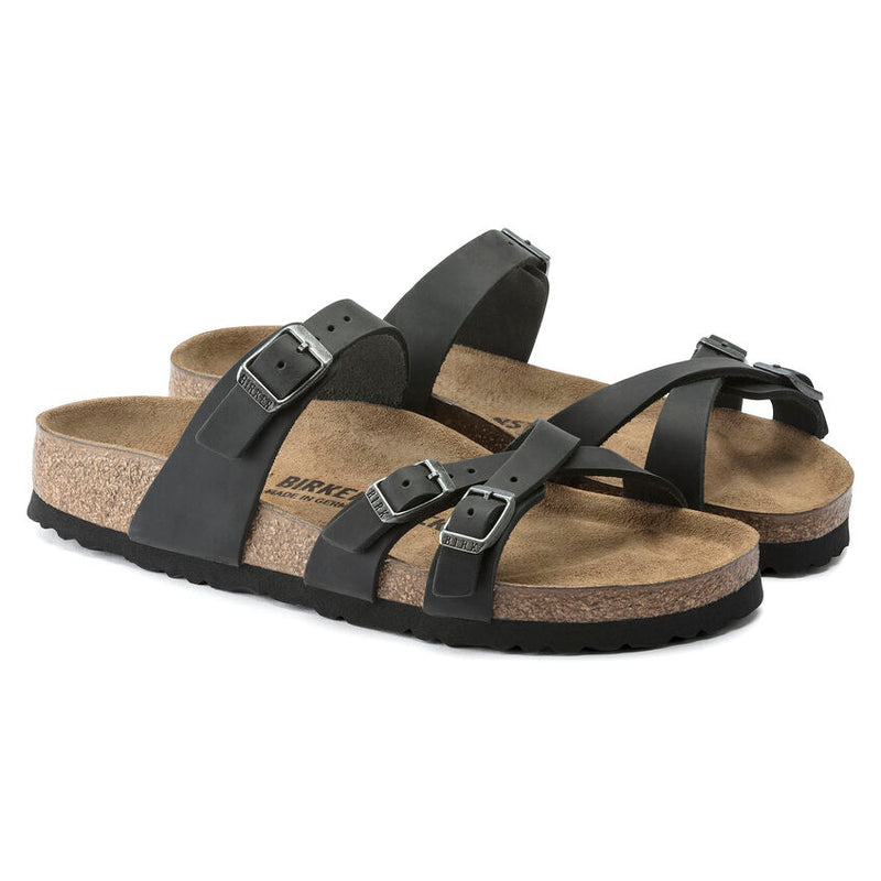 Birkenstock Franca Black Oiled Leather Women's