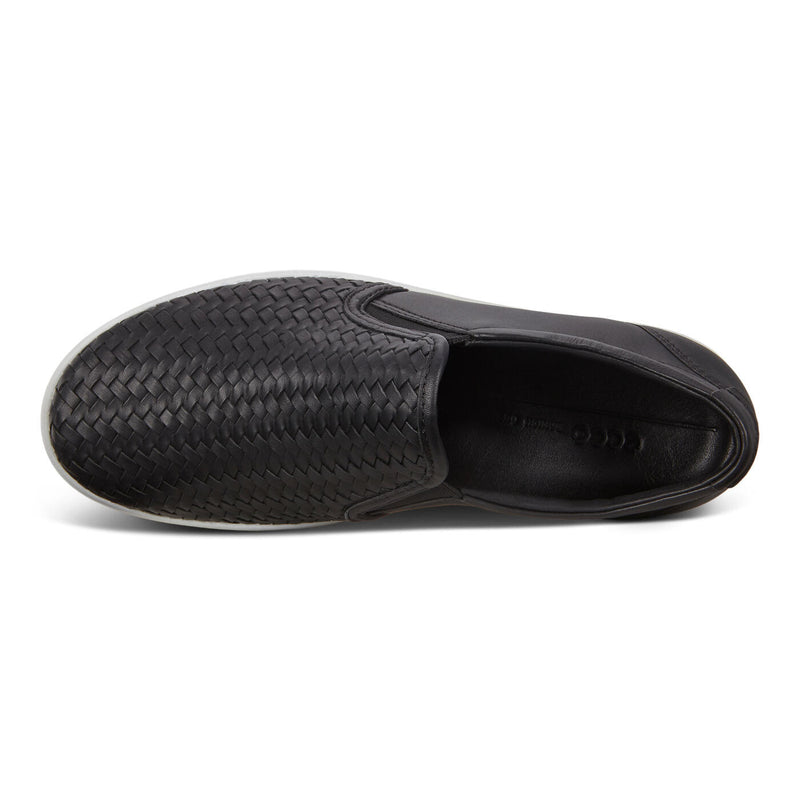 Ecco Soft 7 Woven Slip On 2 Black