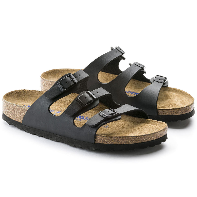 Birkenstock Florida Black Soft Footbed