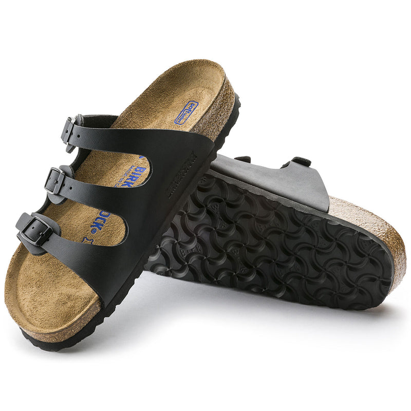 Birkenstock Florida Black Soft Footbed