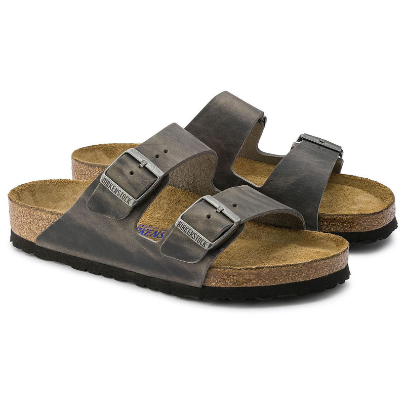 Birkenstock Arizona Iron Oiled Leather Soft Footbed