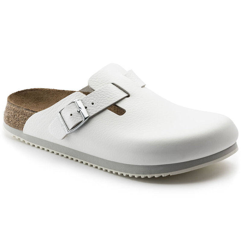 Birkenstock Boston Super Grip Leather White