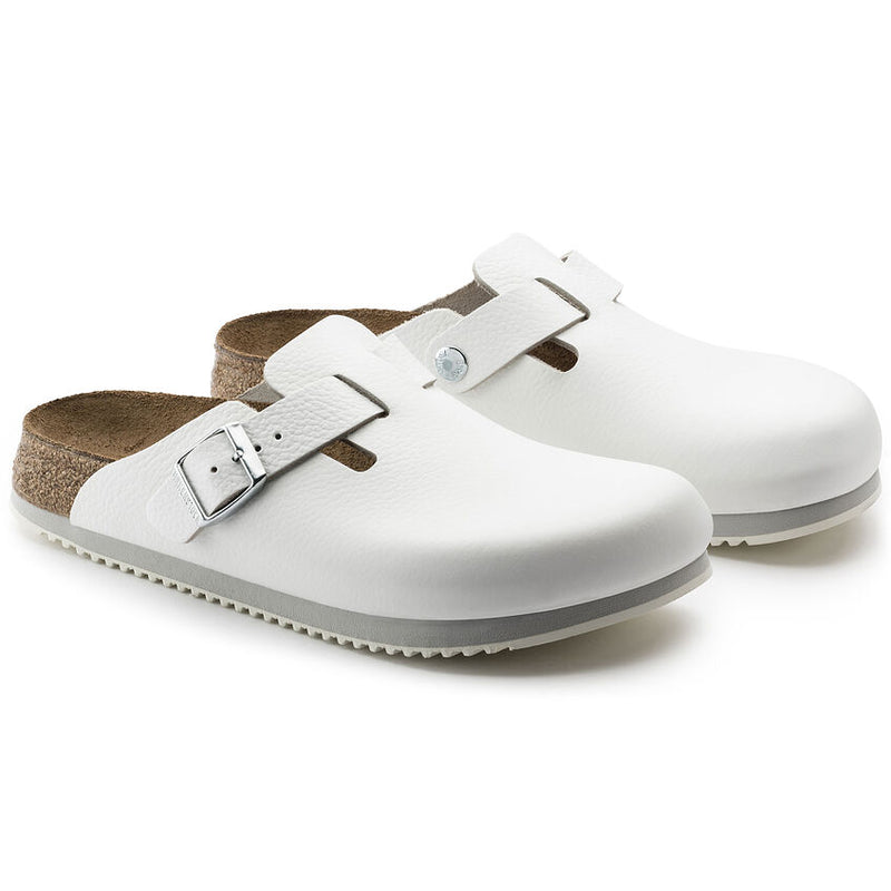 Birkenstock Boston Super Grip Leather White