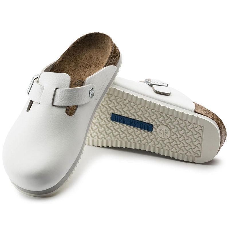 Birkenstock Boston Super Grip Leather White