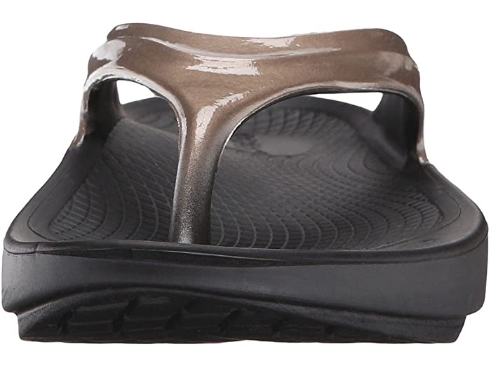 OOFOS Women's OOLALA Sandal Black Latte