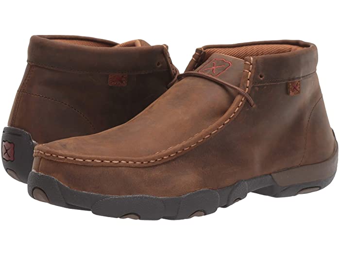 Twisted X Men's Steel Toe Chukka Driving Moc Saddle Brown