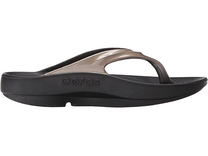 OOFOS Women's OOLALA Sandal Black Latte