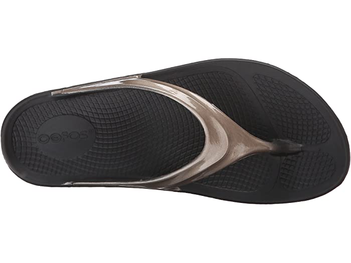 OOFOS Women's OOLALA Sandal Black Latte