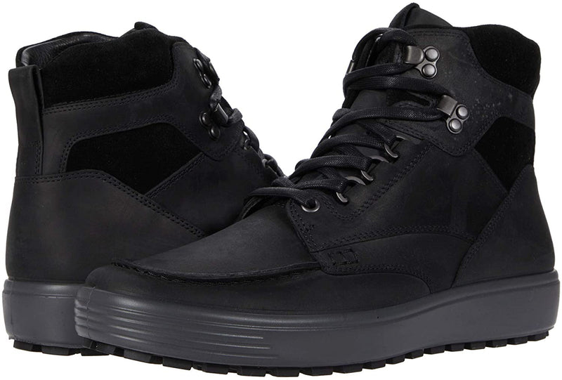 Ecco Soft 7 Tred Moc Boot Black Oiled Men's