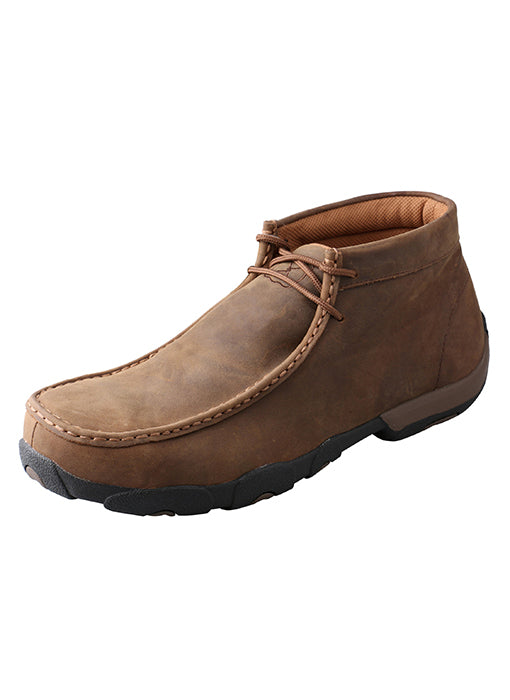 Twisted X Men's Steel Toe Chukka Driving Moc Saddle Brown