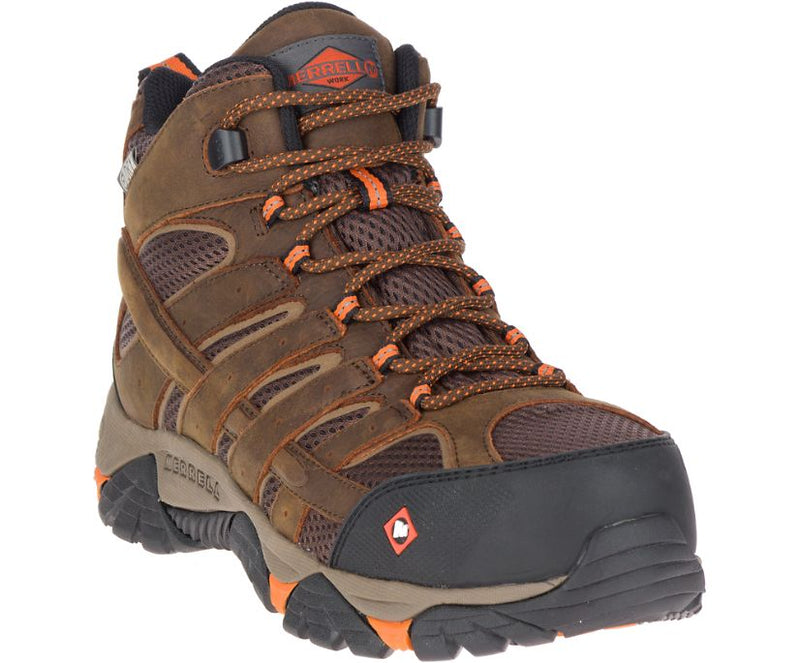 MERRELL WORK Merrell Men's Moab Vertex Mid Waterproof Comp Toe Work Boot Wide Width