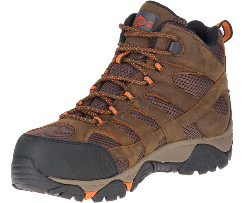 MERRELL WORK Merrell Men's Moab Vertex Mid Waterproof Comp Toe Work Boot Wide Width