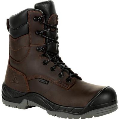 ROCKY SHOES AND BOOTS Rocky Men's Composite Toe Waterproof 8 Inch Brown