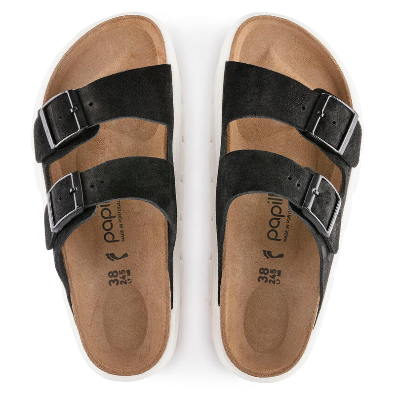 Papillio by Birkenstock Arizona Chunky Suede Black Women's