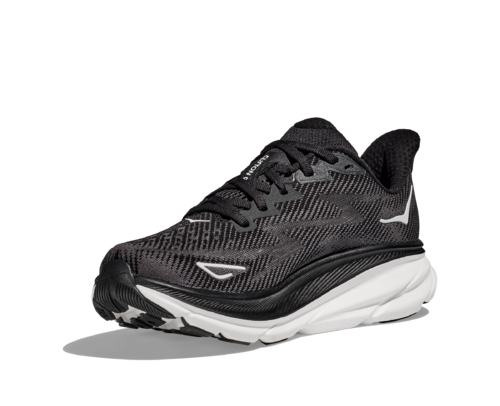 Hoka Clifton 9 WIDE Black White Women's