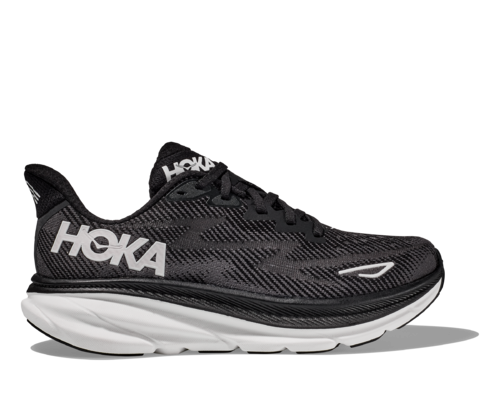 Hoka Clifton 9 Black White Men's