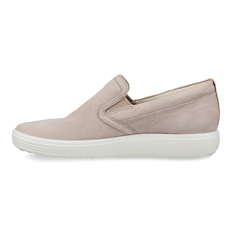 Ecco Soft 7 Casual Slip On Grey Rose Powder Women's