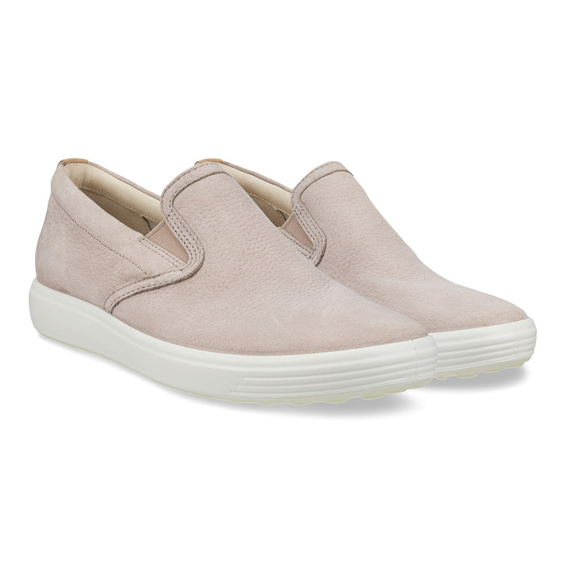 Ecco Soft 7 Casual Slip On Grey Rose Powder Women's