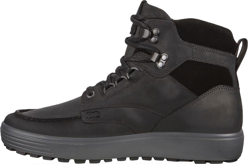 Ecco Soft 7 Tred Moc Boot Black Oiled Men's