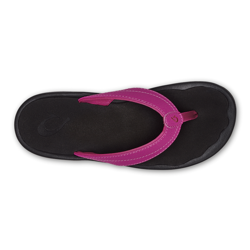 Olukai Ohana Orchid Flower Black Women's