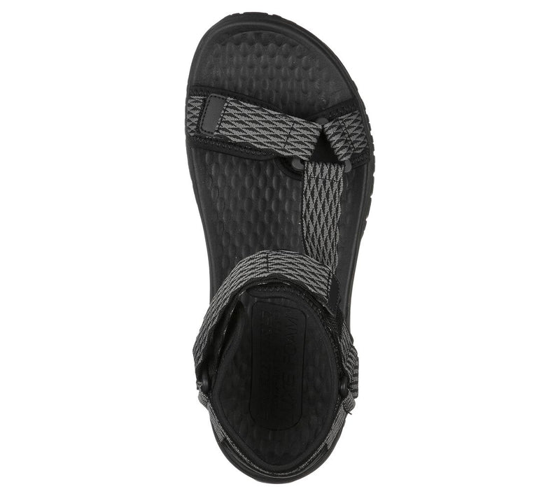 Skechers Lomell Rip Tide Sandal Black Gray Men's