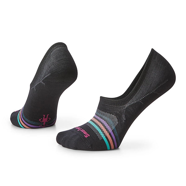 SMARTWOOL Smartwool Everyday Striped Zero Cushion No Show Socks Black Women's