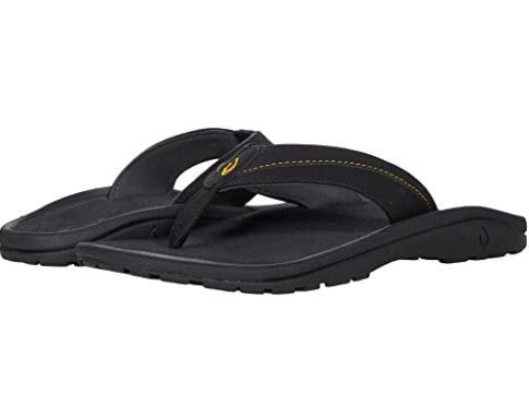 Olukai Ohana Koa Sandal Black Sunrise Men's