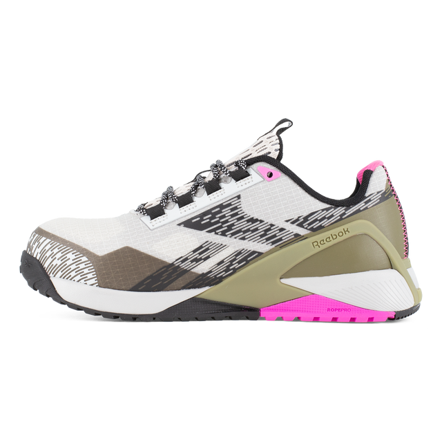 Reebok Work Nano X1 Adventure Silver Green Pink Women's Safety Toe