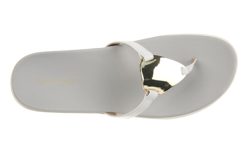 Vionic Raysa Flip Flop White Women's