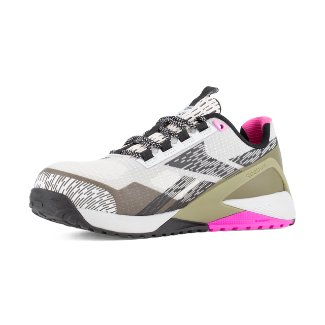 Reebok Work Nano X1 Adventure Silver Green Pink Women's Safety Toe